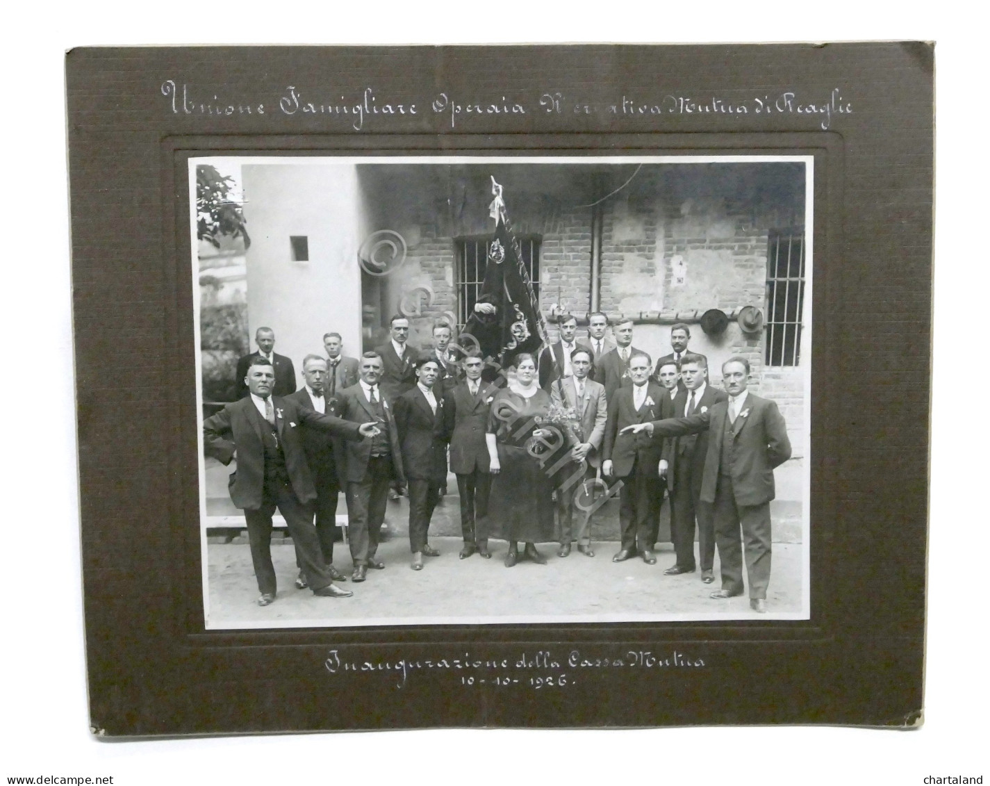 Fotografia Unione Famigliare Operaia Ricreativa Mutua Di Reaglie - 1926 - Altri & Non Classificati