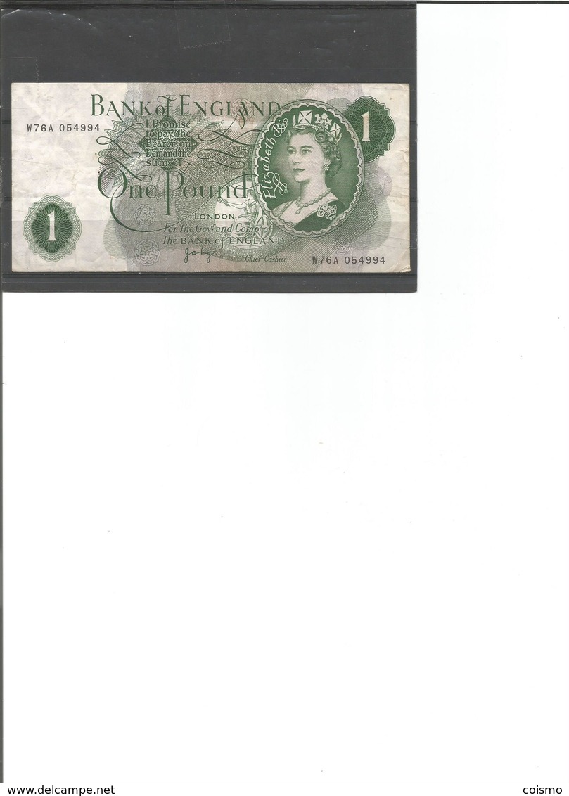 ROYAUME-UNI: BILLET DE 1 LIVRE STERLING - 1 Pound