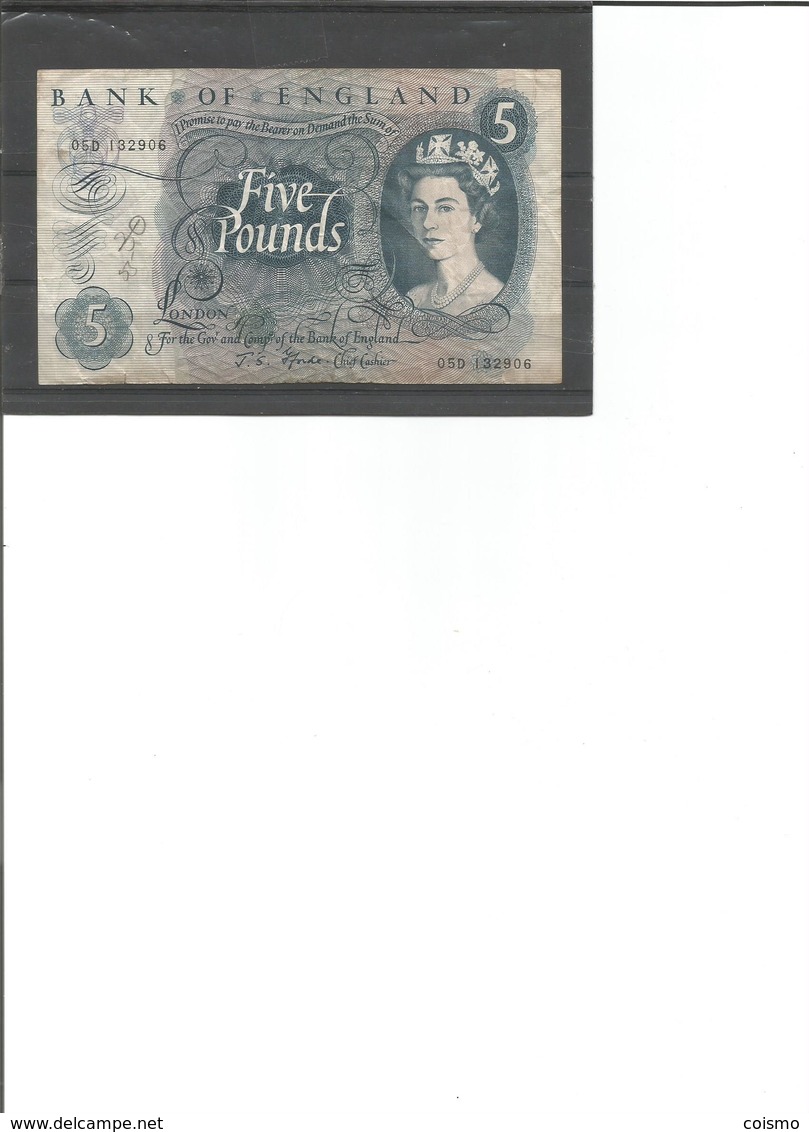 ROYAUME-UNI: BILLET DE 5 LIVRES STERLING - 5 Pond