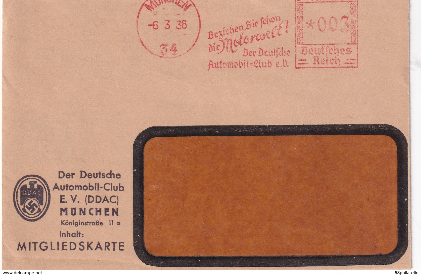 ALLEMAGNE 1936 EMA DE MÜNCHEN - Maschinenstempel (EMA)