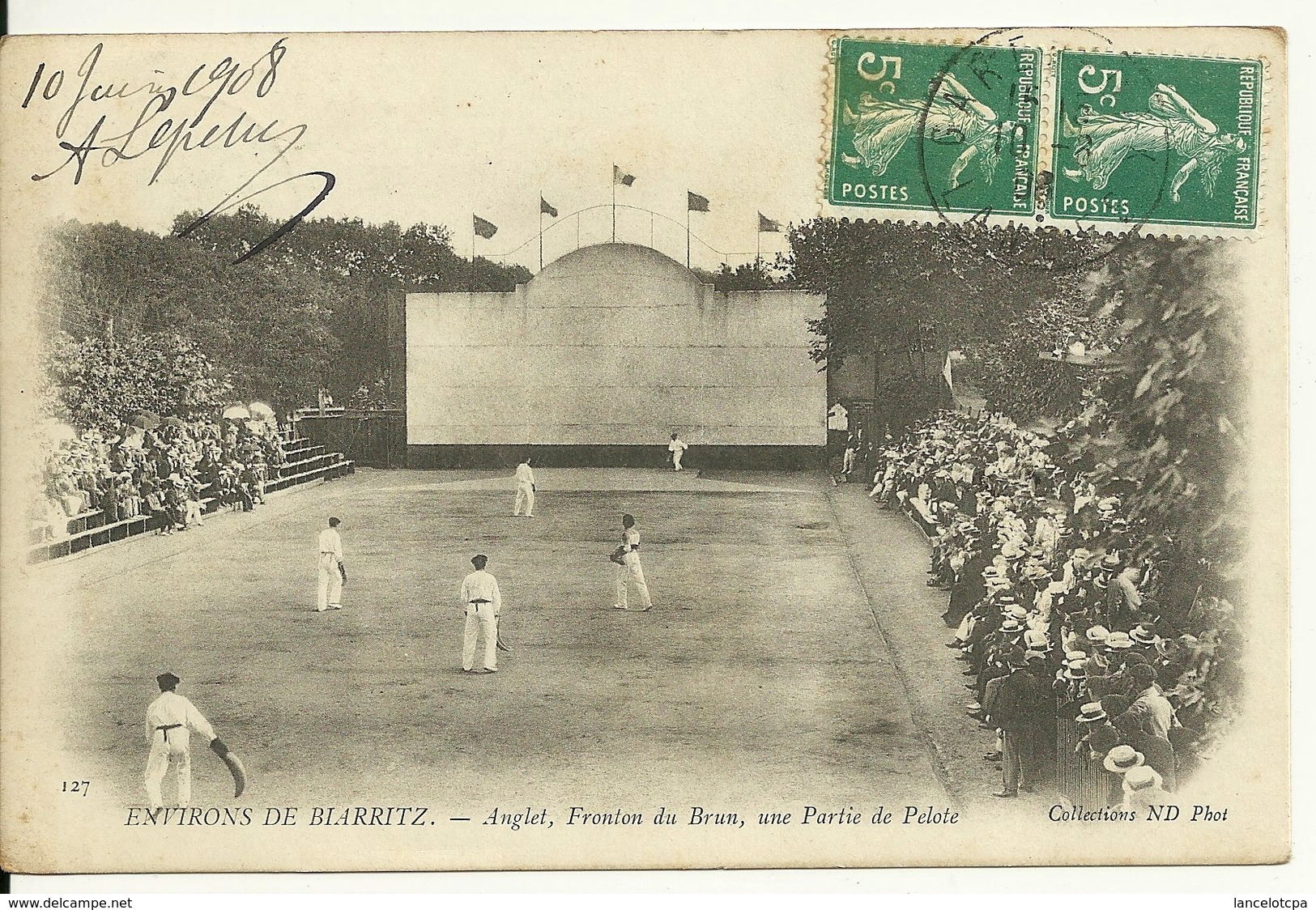 64 - ANGLET / FRONTON DU BRUN - UNE PARTIE DE PELOTE - Anglet