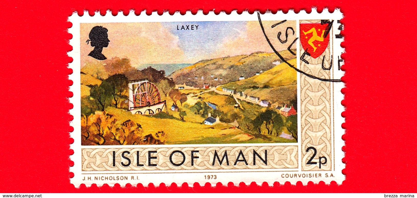 Isola Di MAN - Usato - 1973 - Paesaggi - Veduta Di Laxey - 2 P - Isola Di Man