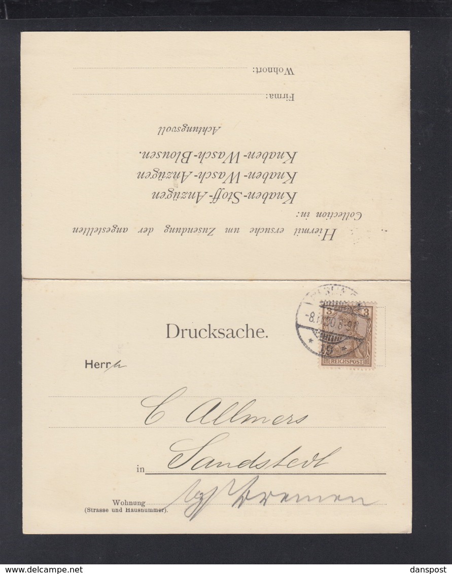 Dt. Reich Drucksache Mit Antwort 1900 - Briefe U. Dokumente