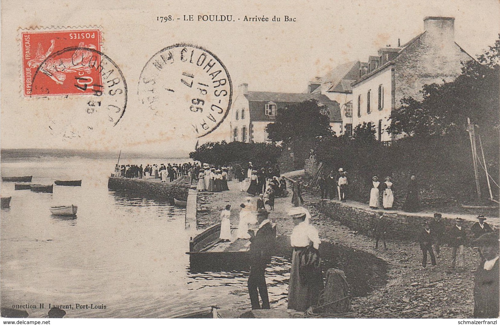 CPA - AK Le Pouldu Arrivée Bac Fähre Ferry A Clohars Carnoet Kernévénas Saint Julien Lorient 29 Finistère Bretagne - Clohars-Carnoët