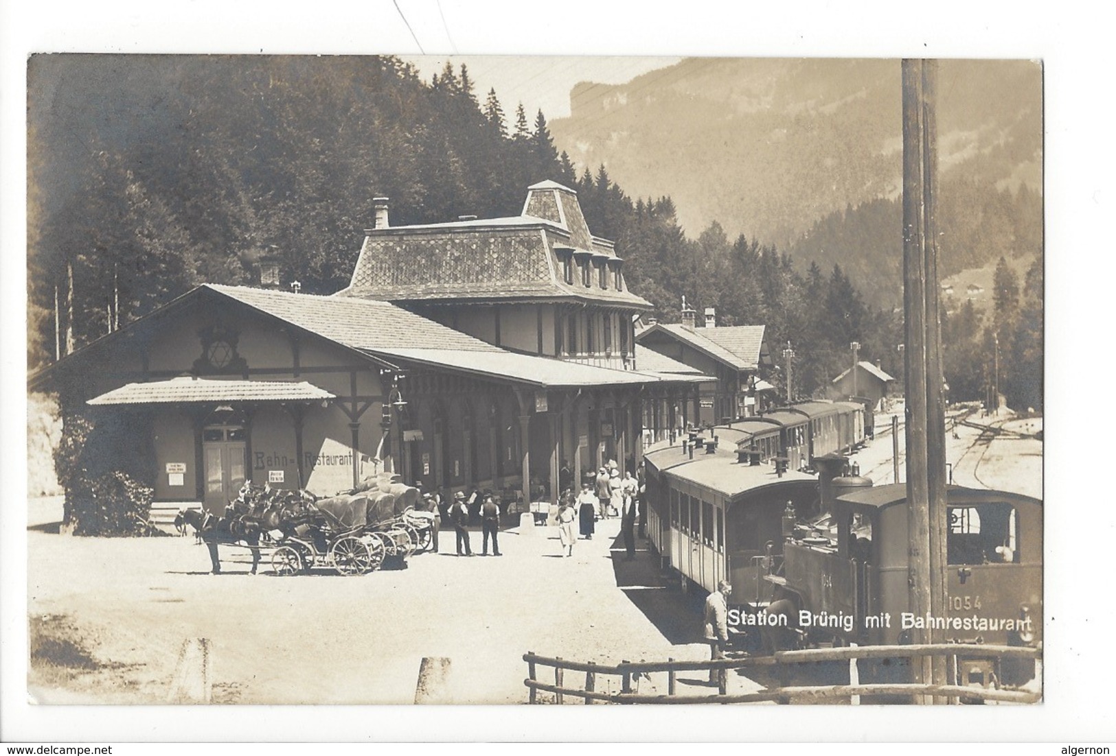 23018 - Station Brünig Mit Bahnrestaurant 1922 Calèches - Other & Unclassified