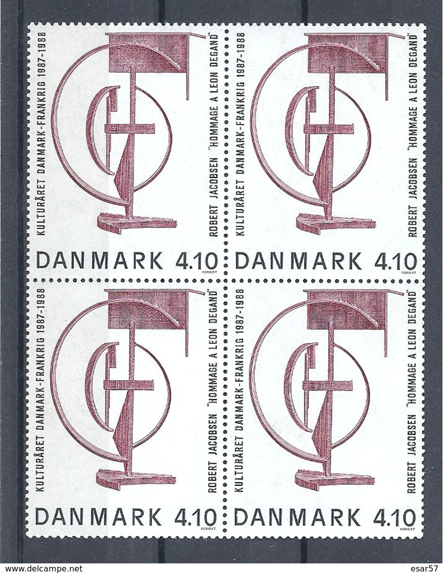 DENMARK 1988 DANISH - FRENCH CULTURE YEAR X 4 ** MNH - Ungebraucht