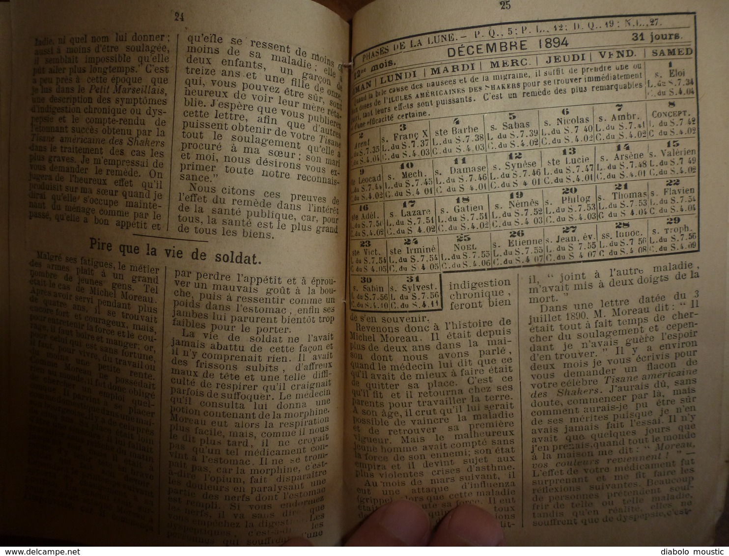 1893 : SHAKERS - Revue : Publication paraissant à LILLE ( Pilules,Tisanes,etc ) à la Pharmacie FANYAU de LILLE