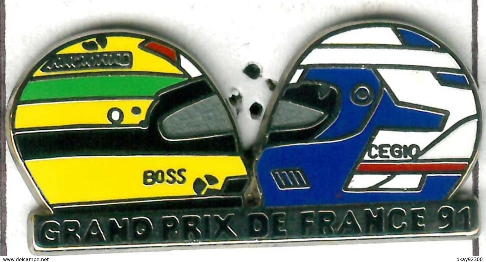 Pin's F1 Formule 1 Grand Prix De France 1991 Casque Prost Senna - Automobile - F1