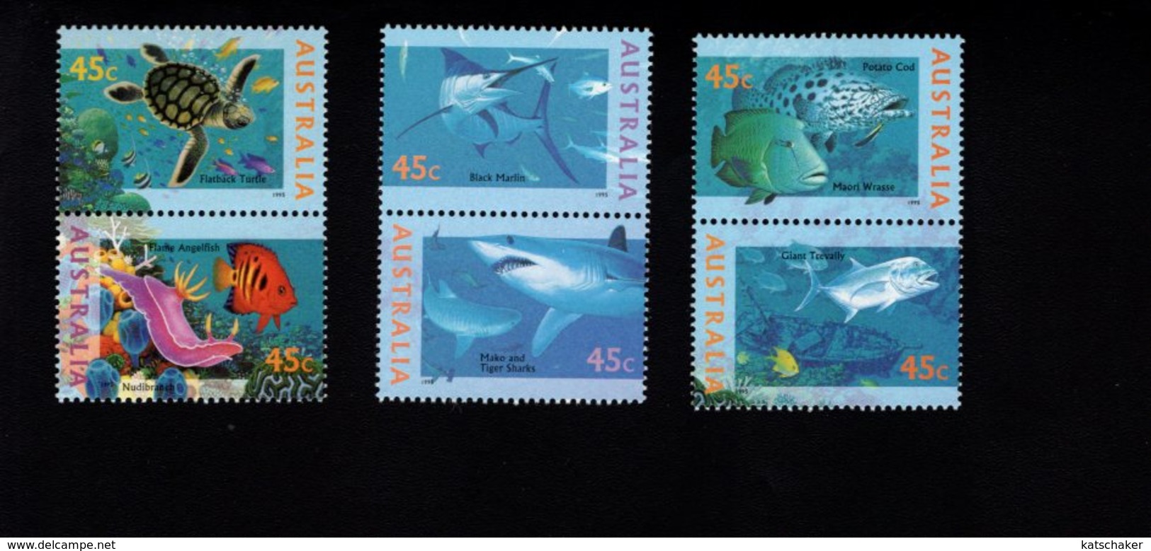 785459114 1995  SCOTT 1462 1463 1464  POSTFRIS  MINT NEVER HINGED EINWANDFREI  (XX) - THE WORLD DOWN UNDER FISH - Neufs