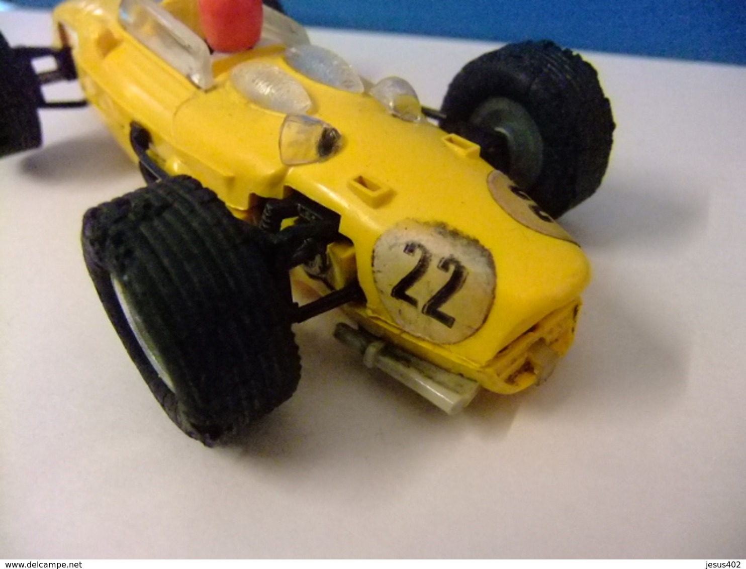 SCALEXTRIC Triang FERRARI 156 Amarillo N 22 Guia Movil Made In Spain - Circuitos Automóviles