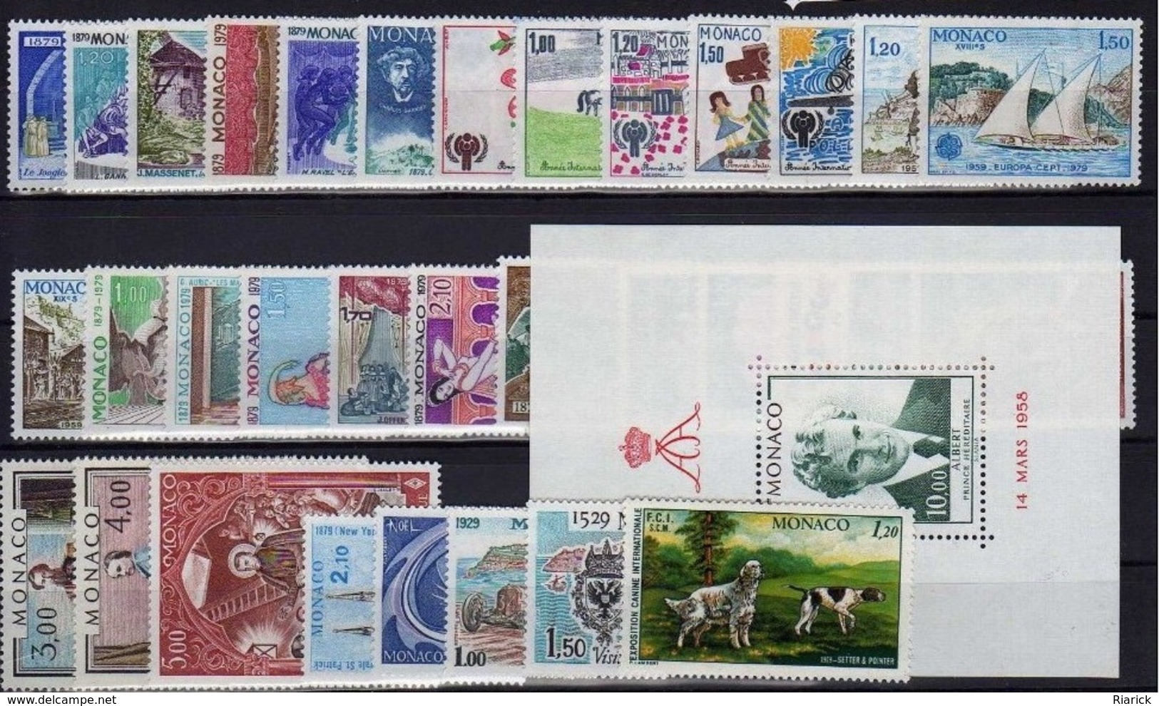 MONACO ANNEE COMPLETE 1979 XX MNH - Années Complètes