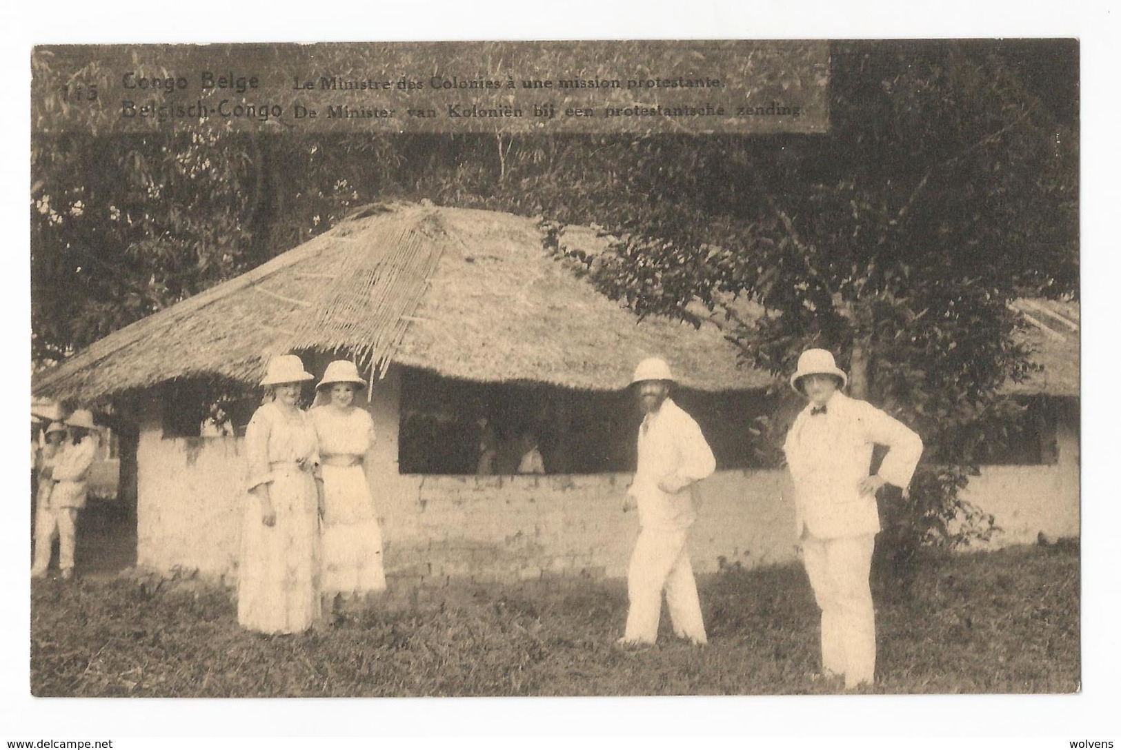 Congo Belge Le Ministre Des Colonies à Une Mission Protestante CPA - Congo Belge