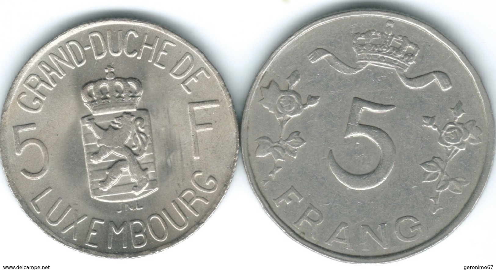 Luxembourg - Charlotte - 5 Francs - 1949 - KM50 & 1962 - KM51 - Luxembourg