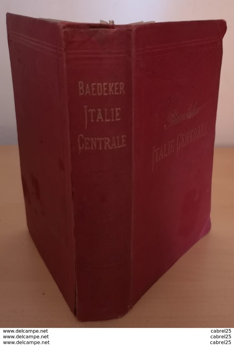 GUIDE ROUGE-BAEDEKER-ITALIE CENTRALE-(détails Annexés)-1881 - Geographical Maps