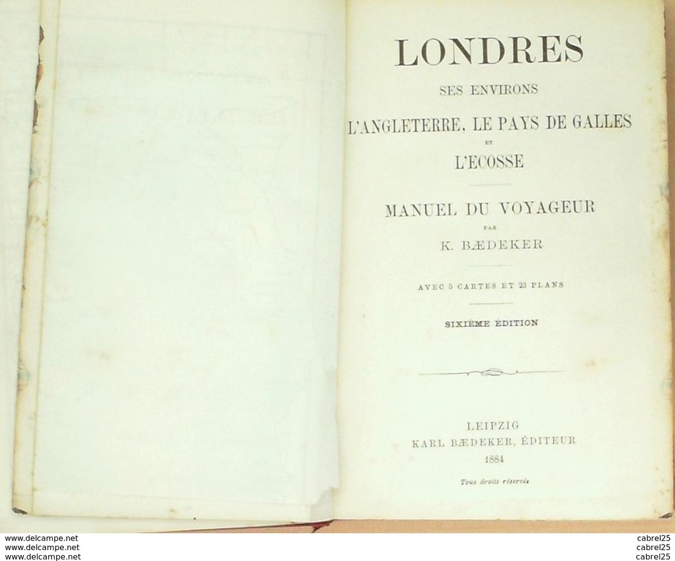 GUIDE ROUGE-BAEDEKER-ITALIE CENTRALE-(détails Annexés)-1881 - Geographical Maps