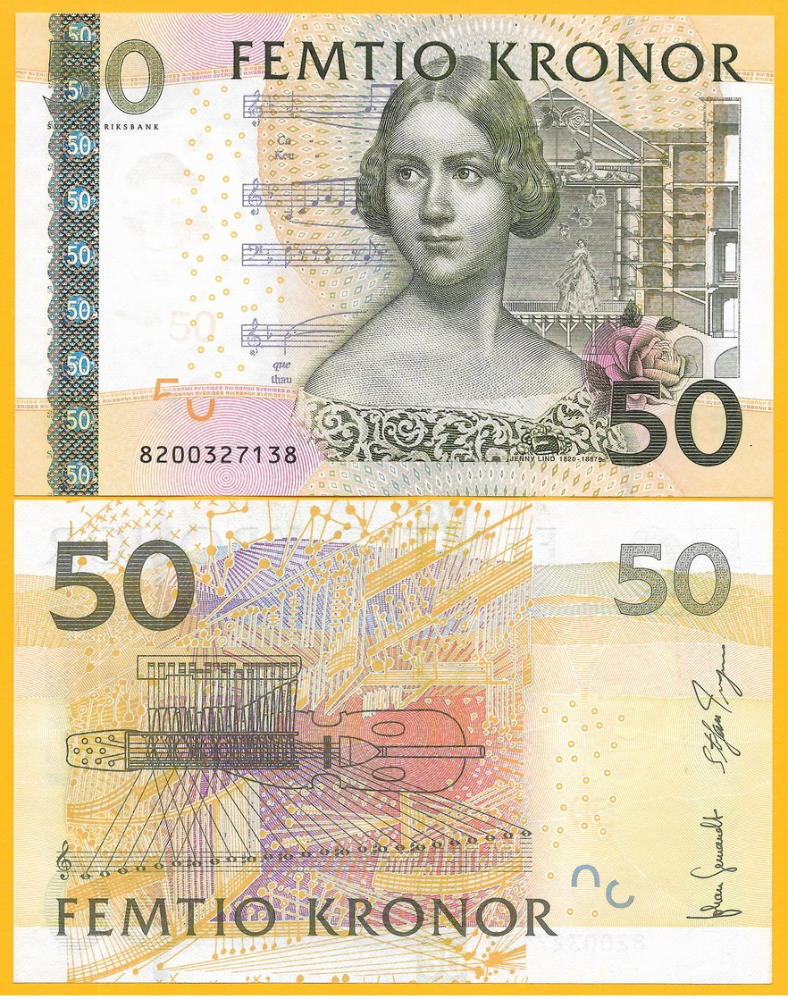 Sweden 50 Kronor P-64b 2008 UNC Banknote - Schweden