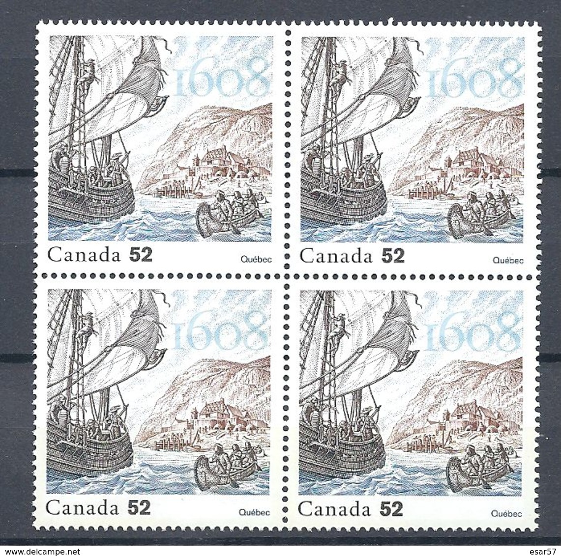 Canada 2008 Founding Of Quebec City (#2269) Block 4 Stamps MNH - Unused Stamps