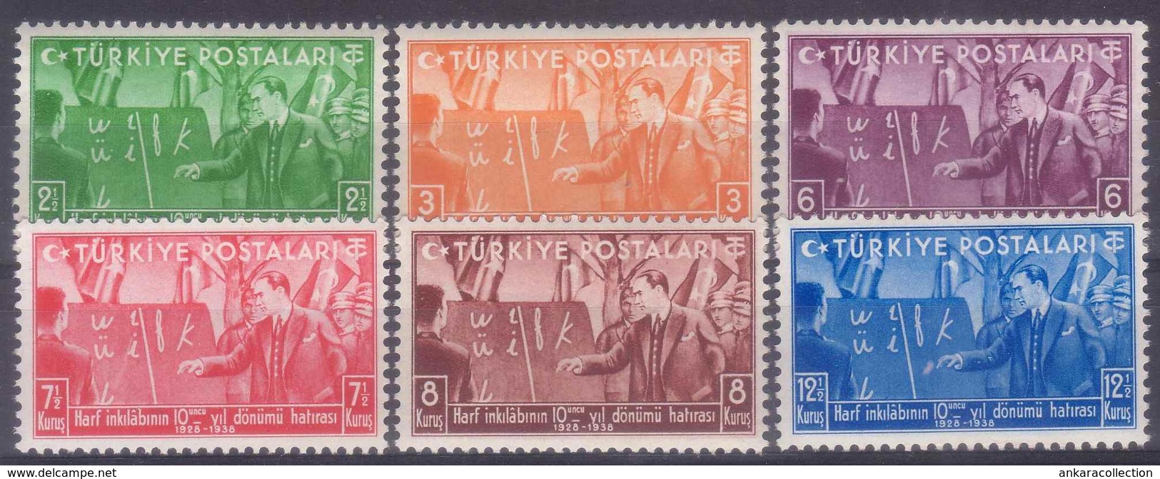 AC - TURKEY STAMP  - The 10th ANNIVERSARY OF THE REFORM OF TURKISH ALPHABET MNH 02 NOVEMBER 1938 - Nuevos