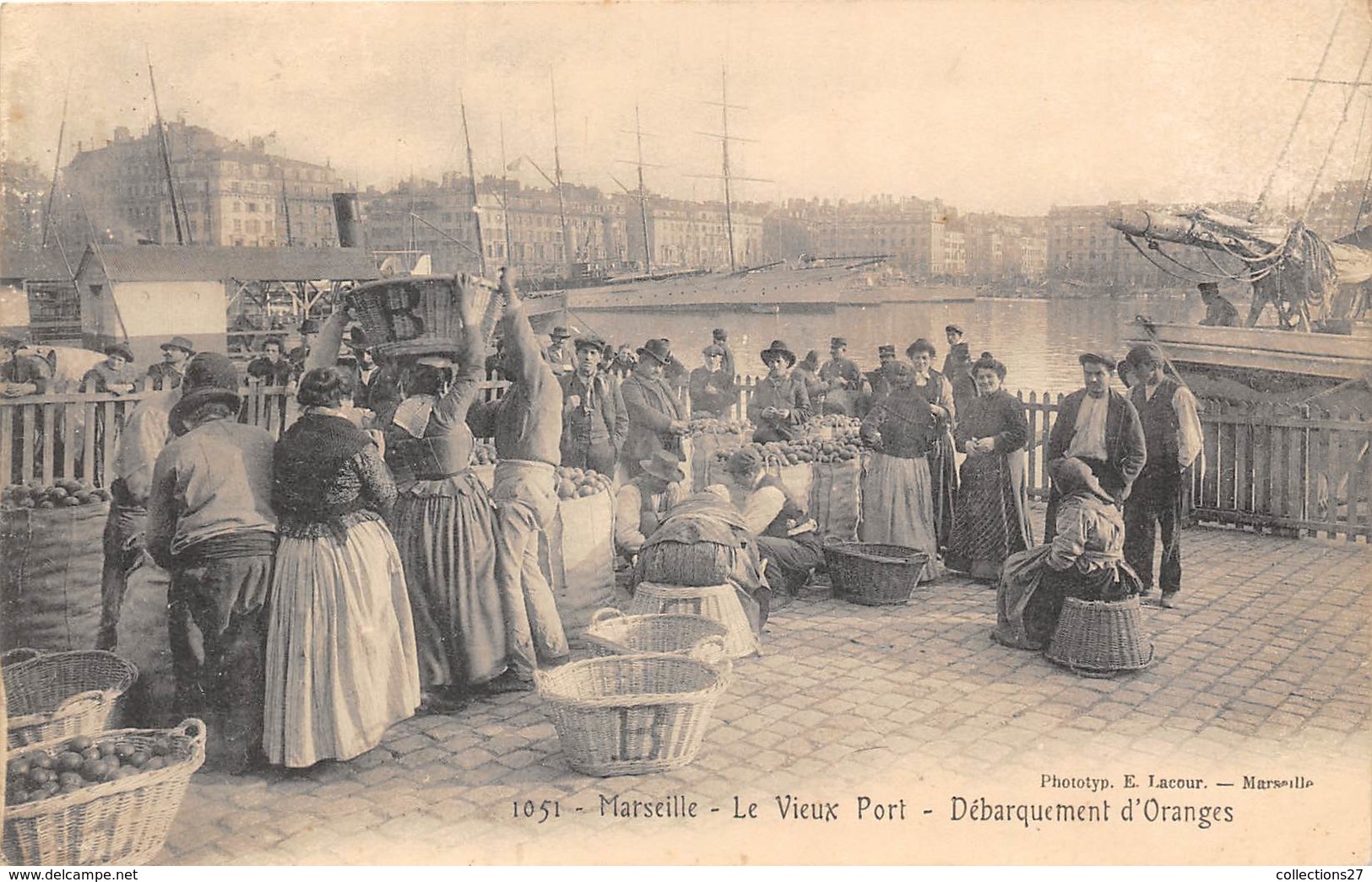 13-MARSEILLE- VIEUX-PORT- DEBARQUEMENT D'ORANGES - Oude Haven (Vieux Port), Saint Victor, De Panier