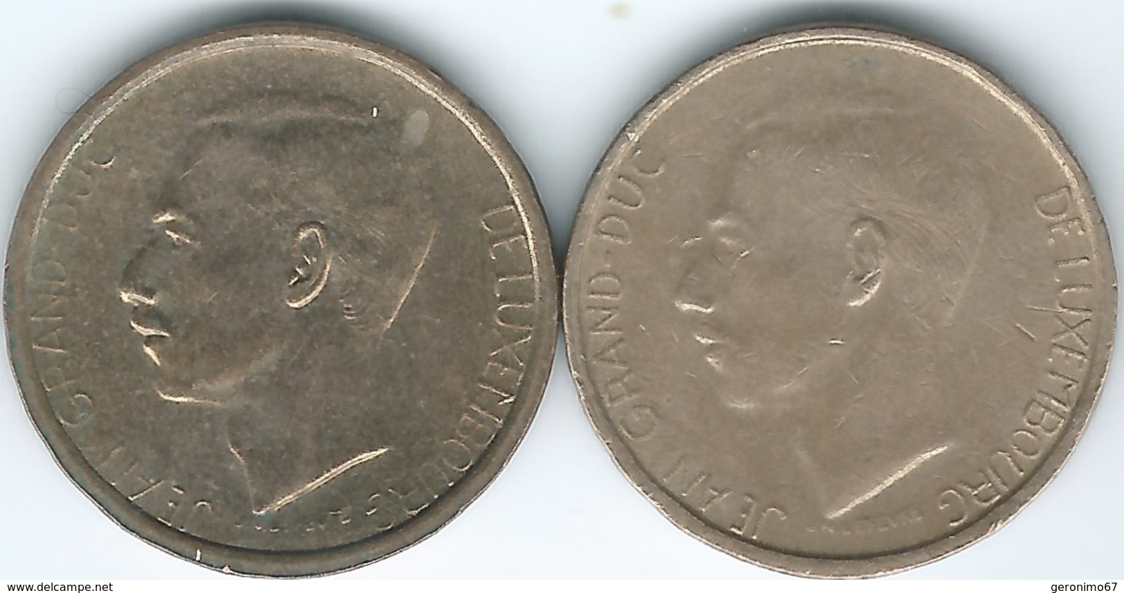 Luxembourg - Jean - 20 Francs - 1980 (KM58) & 1990 (KM67) - Luxembourg