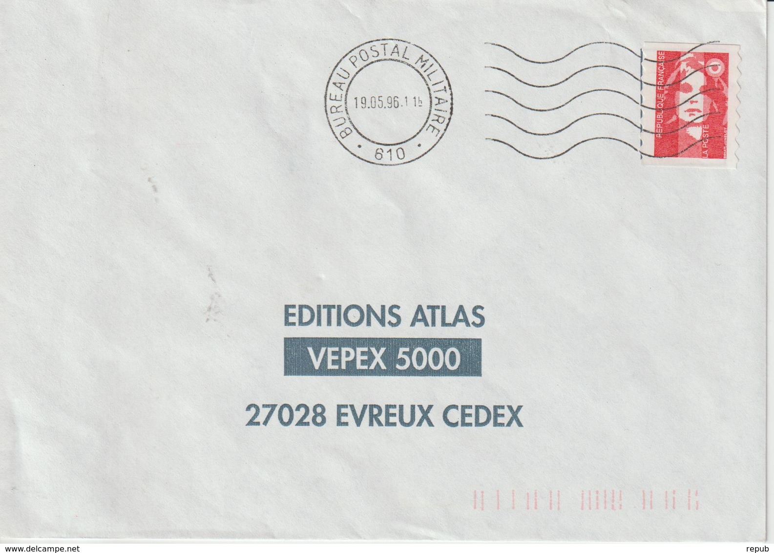 Secap Double Cercle BPM 610 1996 - Military Postmarks From 1900 (out Of Wars Periods)