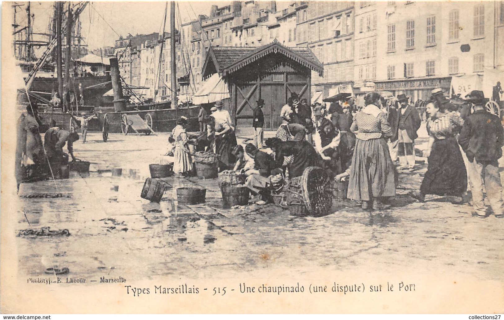 13-MARSEILLE- TYPE MARSEILLAIS- UNE CHAUPINADO- UNE DISPUTE SUR LE PORT - Alter Hafen (Vieux Port), Saint-Victor, Le Panier