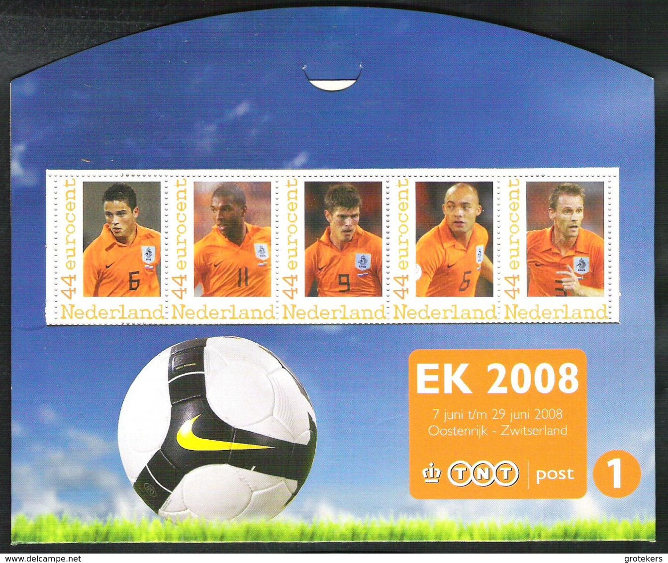 Soccer European Championship 2008 All The Dutch Players On 4 Leaflets ** Van Persie, Van Der Vaart, Kuyt, Sneyder A.s.o. - Europees Kampioenschap (UEFA)