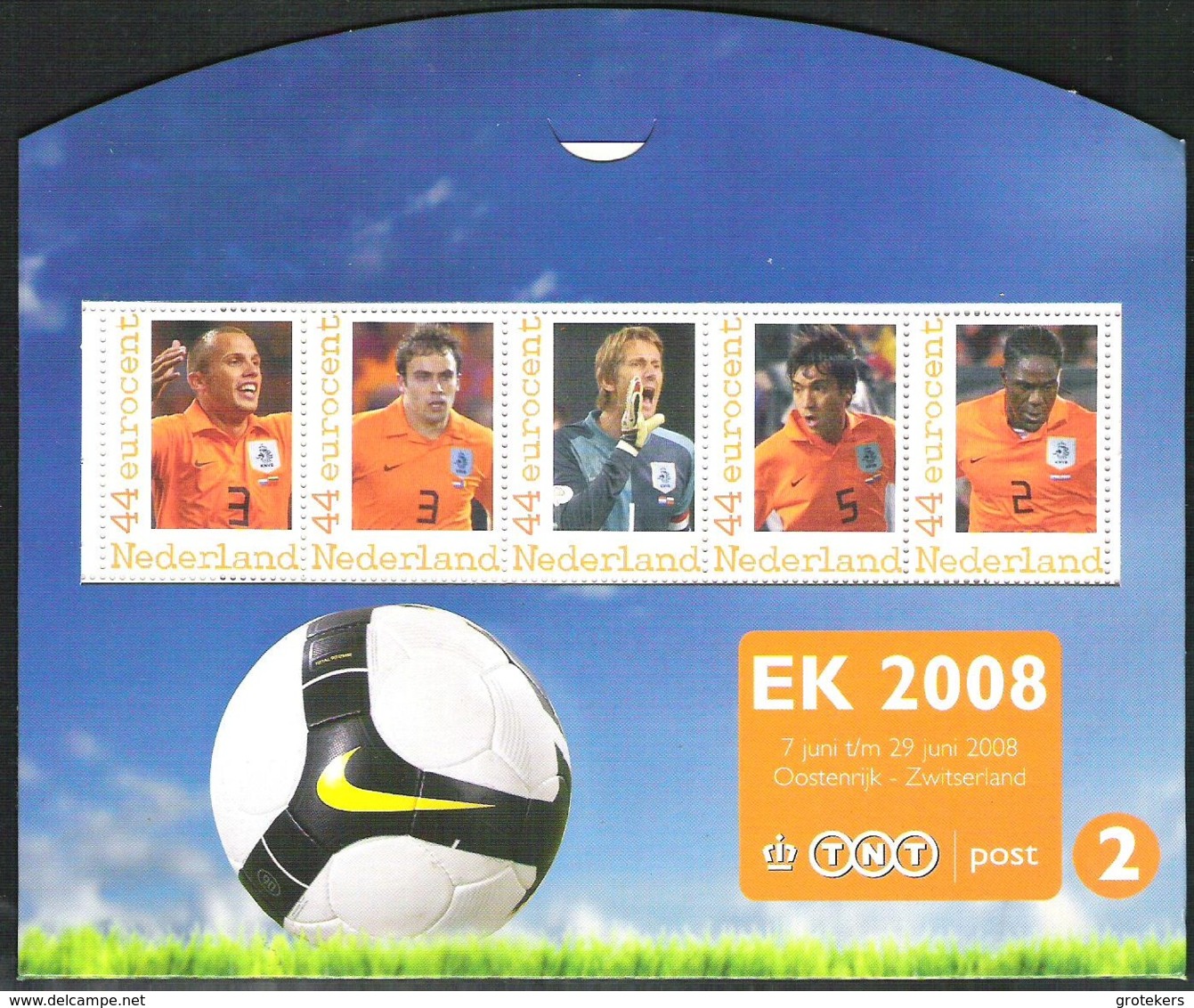 Soccer European Championship 2008 All The Dutch Players On 4 Leaflets ** Van Persie, Van Der Vaart, Kuyt, Sneyder A.s.o. - Europei Di Calcio (UEFA)