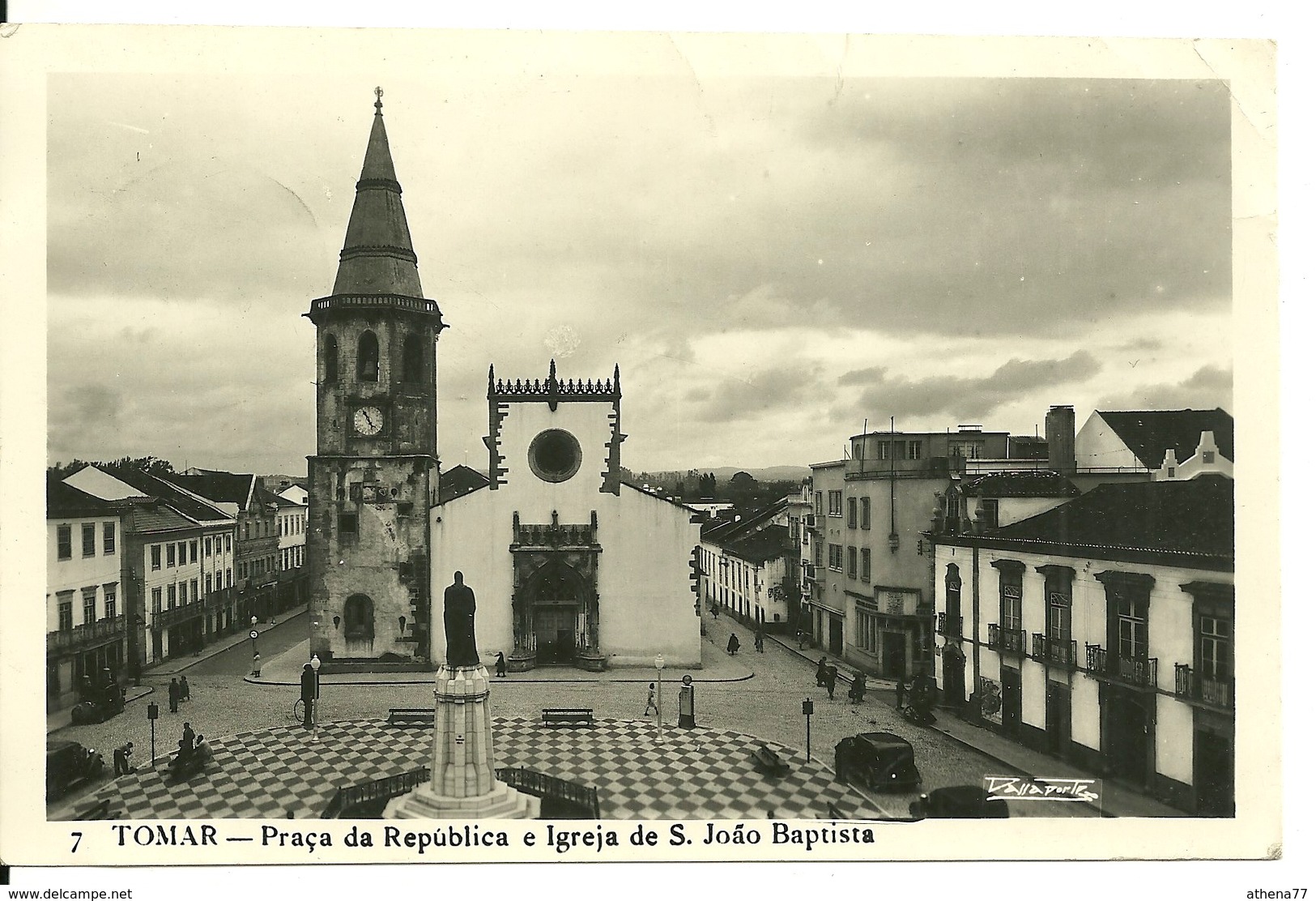 TOMAR / PRACA DA REPUBLICA E IGREJA DE S. JOAO BAPTISTA - Santarem