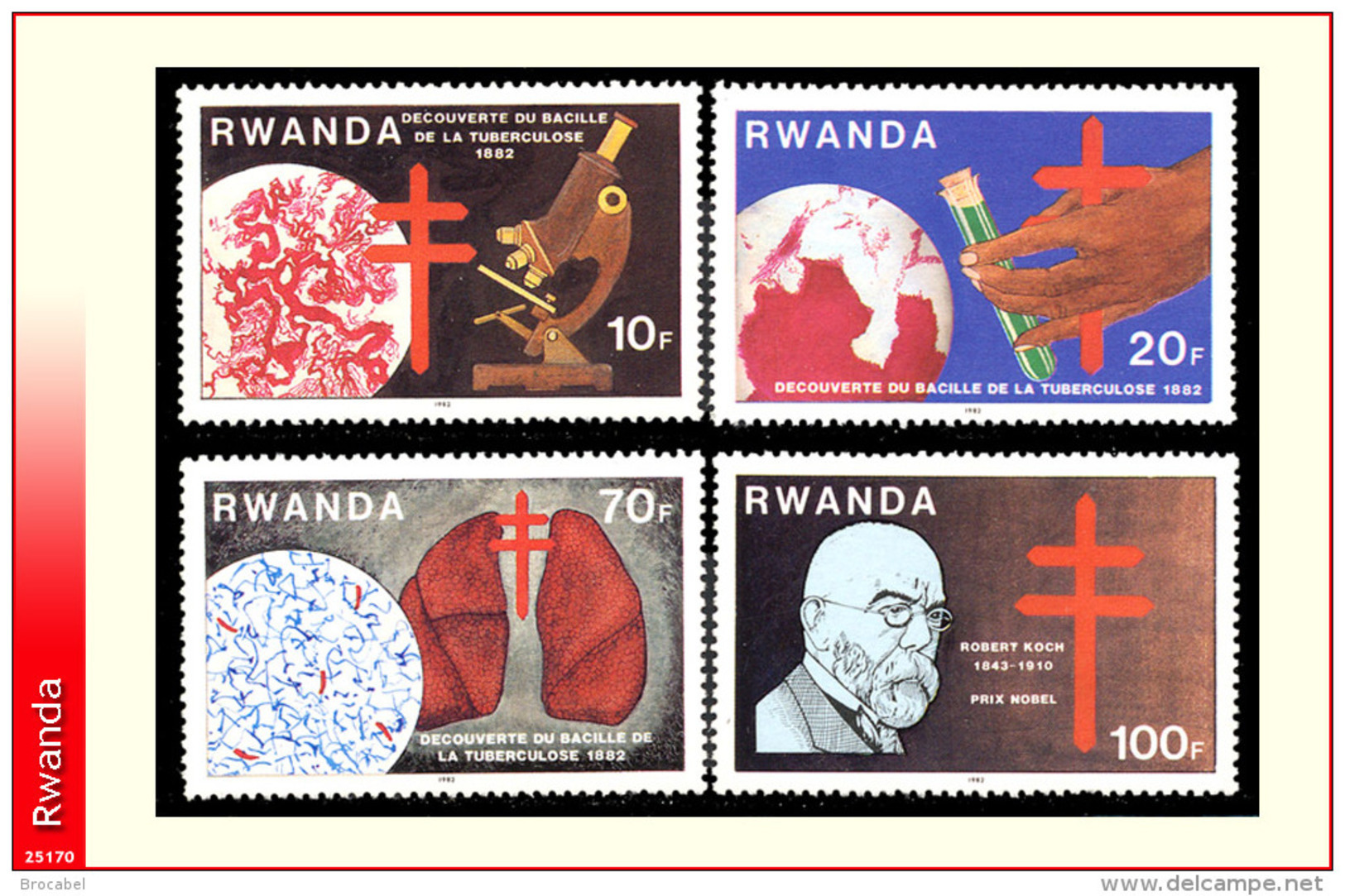 Rwanda 1122/25**  Robert Koch MNH - Neufs