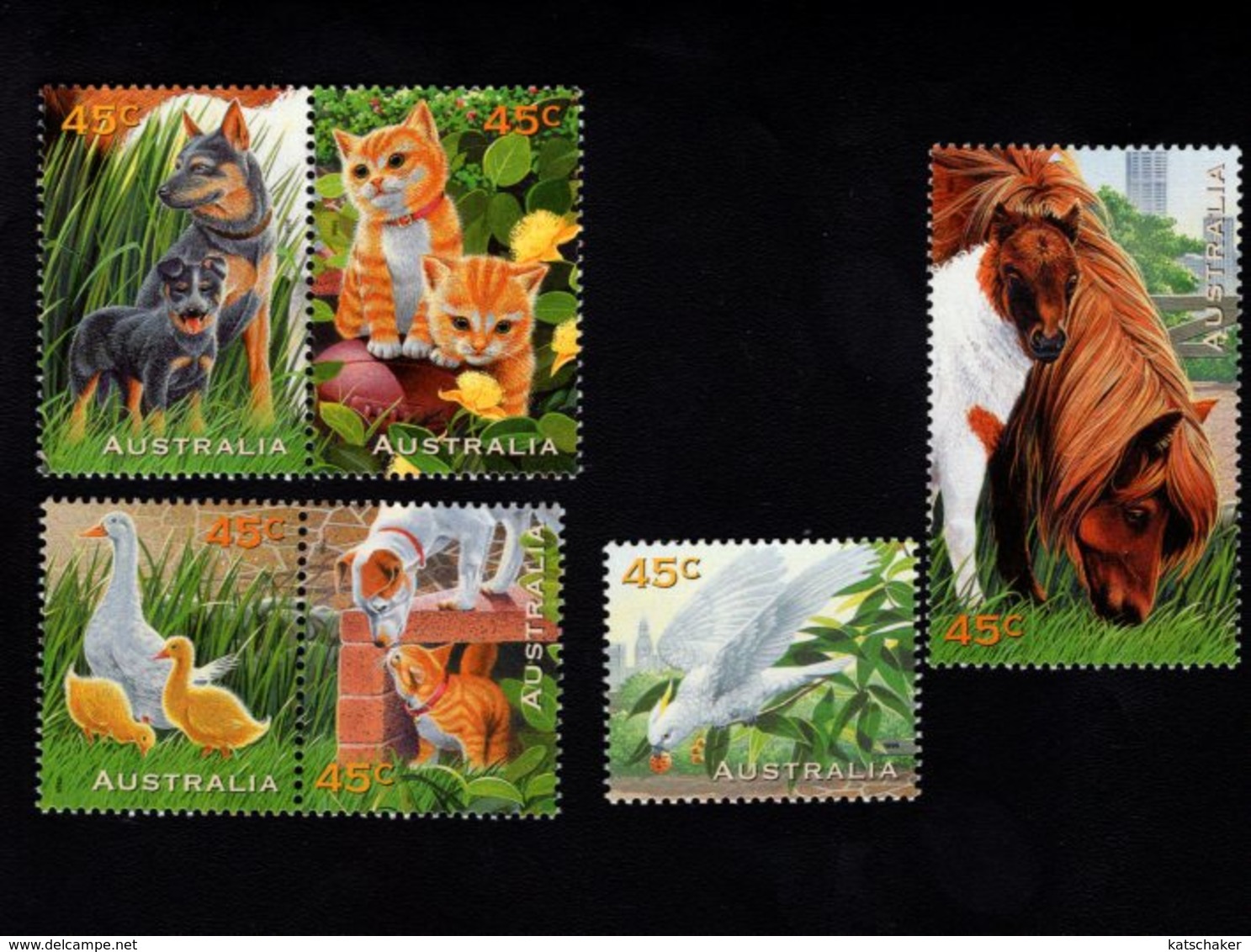 785474306 1996  SCOTT 1558 1563  POSTFRIS  MINT NEVER HINGED EINWANDFREI  (XX) -PETS CATS DOGS HORSES BIRDS - Ungebraucht