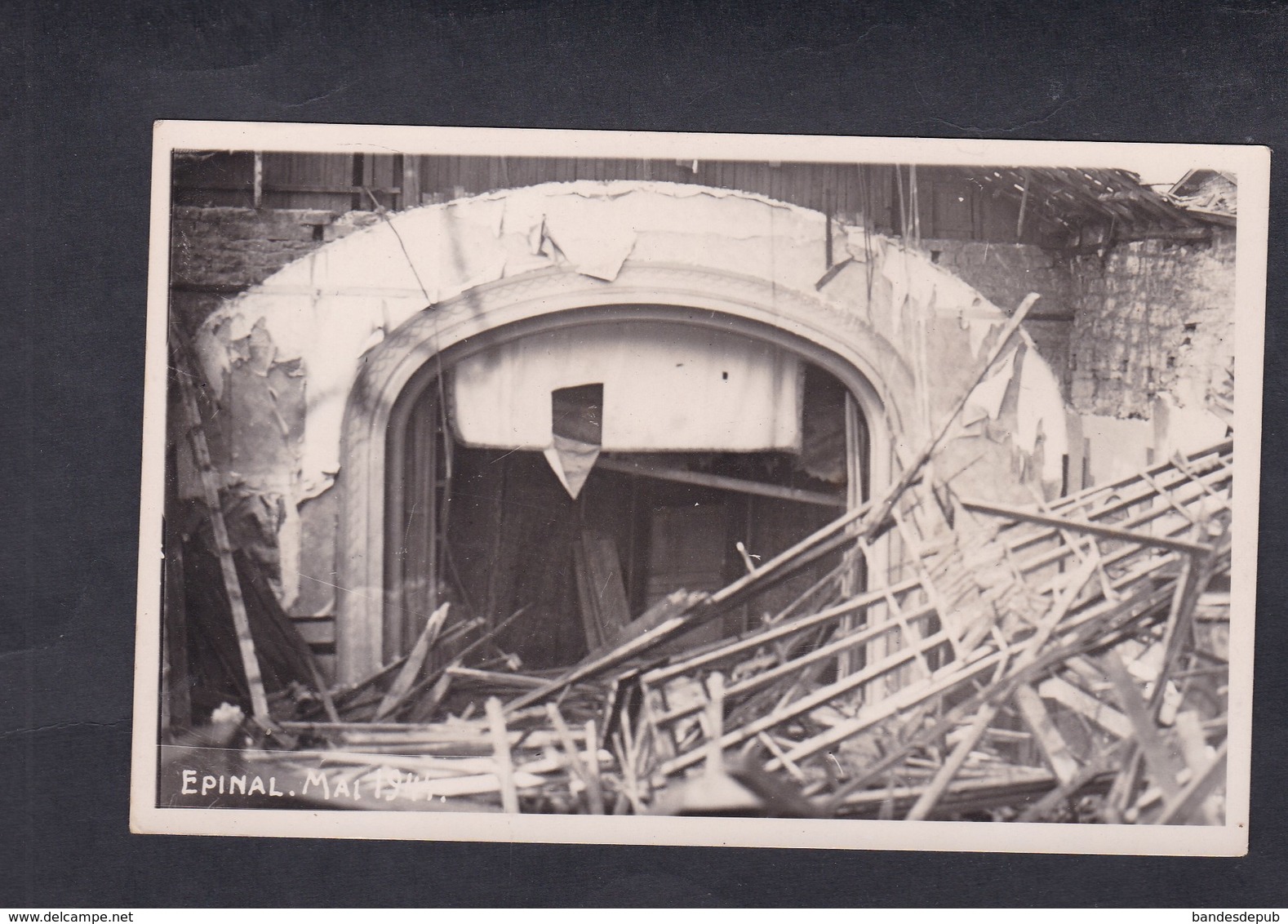 Carte Photo WW2  Epinal Mai 1944 Bombardement  Ruines à Situer - Epinal