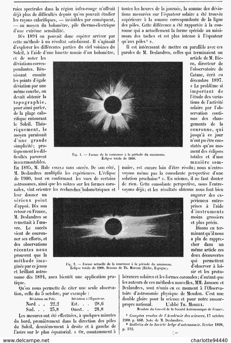 CONQUETE Dans La PHYSIQUE SOLAIRE   1901 - Sterrenkunde