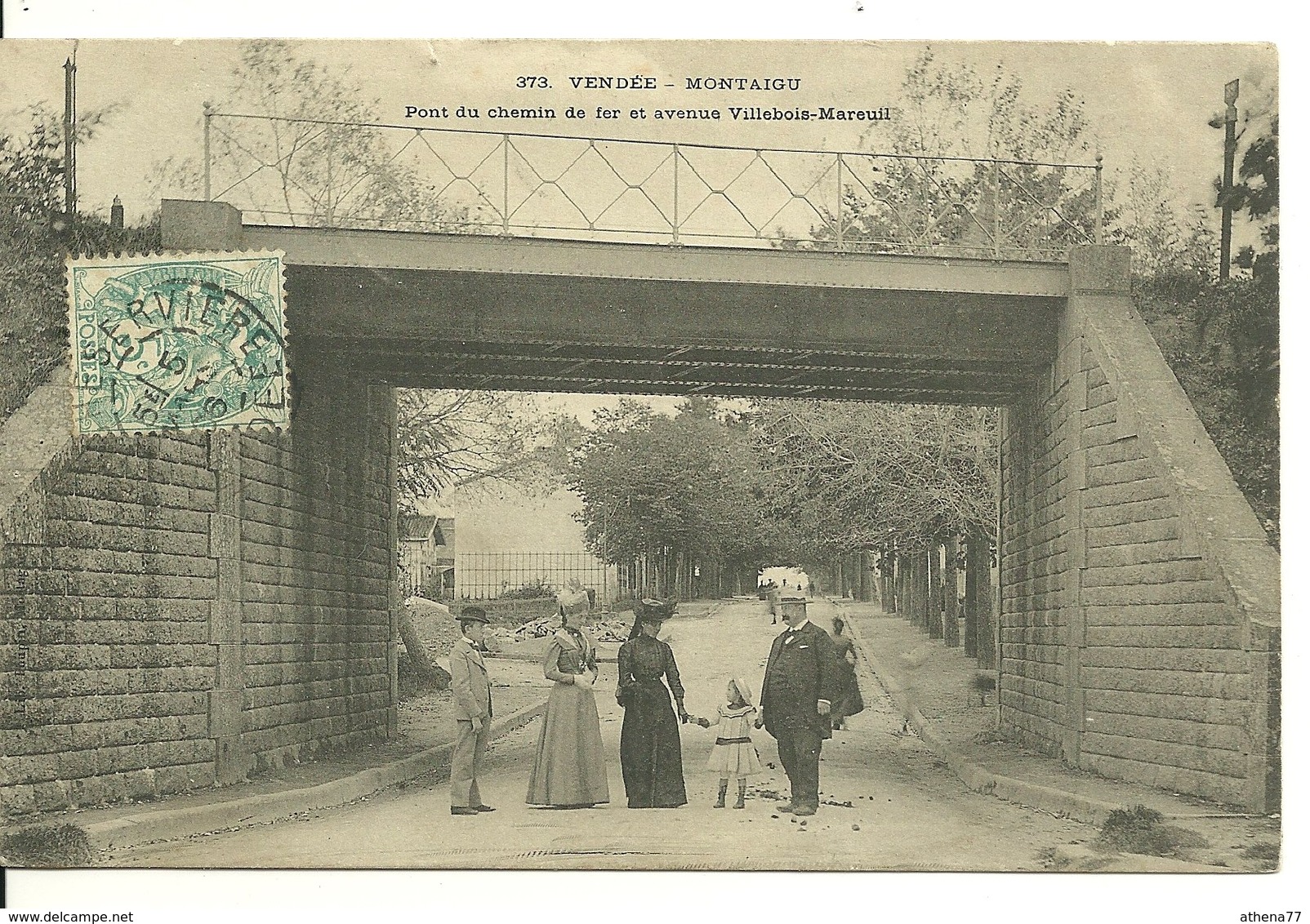 85 - MONTAIGU / PONT DU CHEMIN DE FER ET AVENUE VILLEBOIS MAREUIL - Montaigu