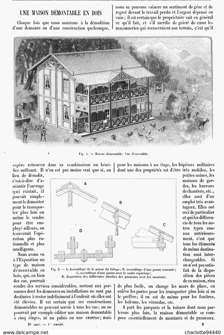 UNE MAISON DEMONTABLE En BOIS 1901 - Altri & Non Classificati