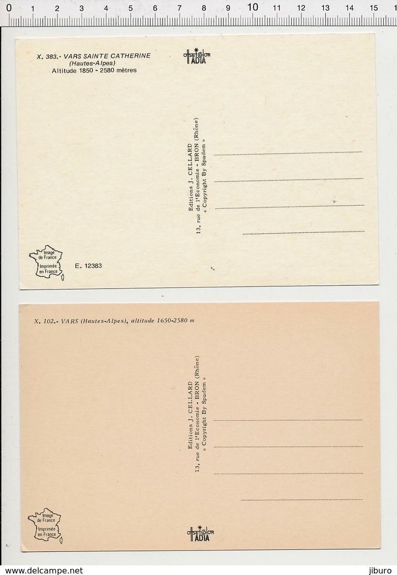 Lot 2 Cartes Vars Sainte-Catherine (Ste-Marie) CP 68/24 - Autres & Non Classés