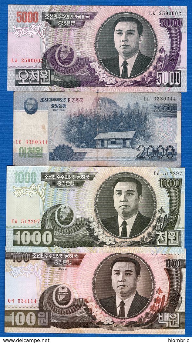 Corée  4  Billets - Corée Du Nord