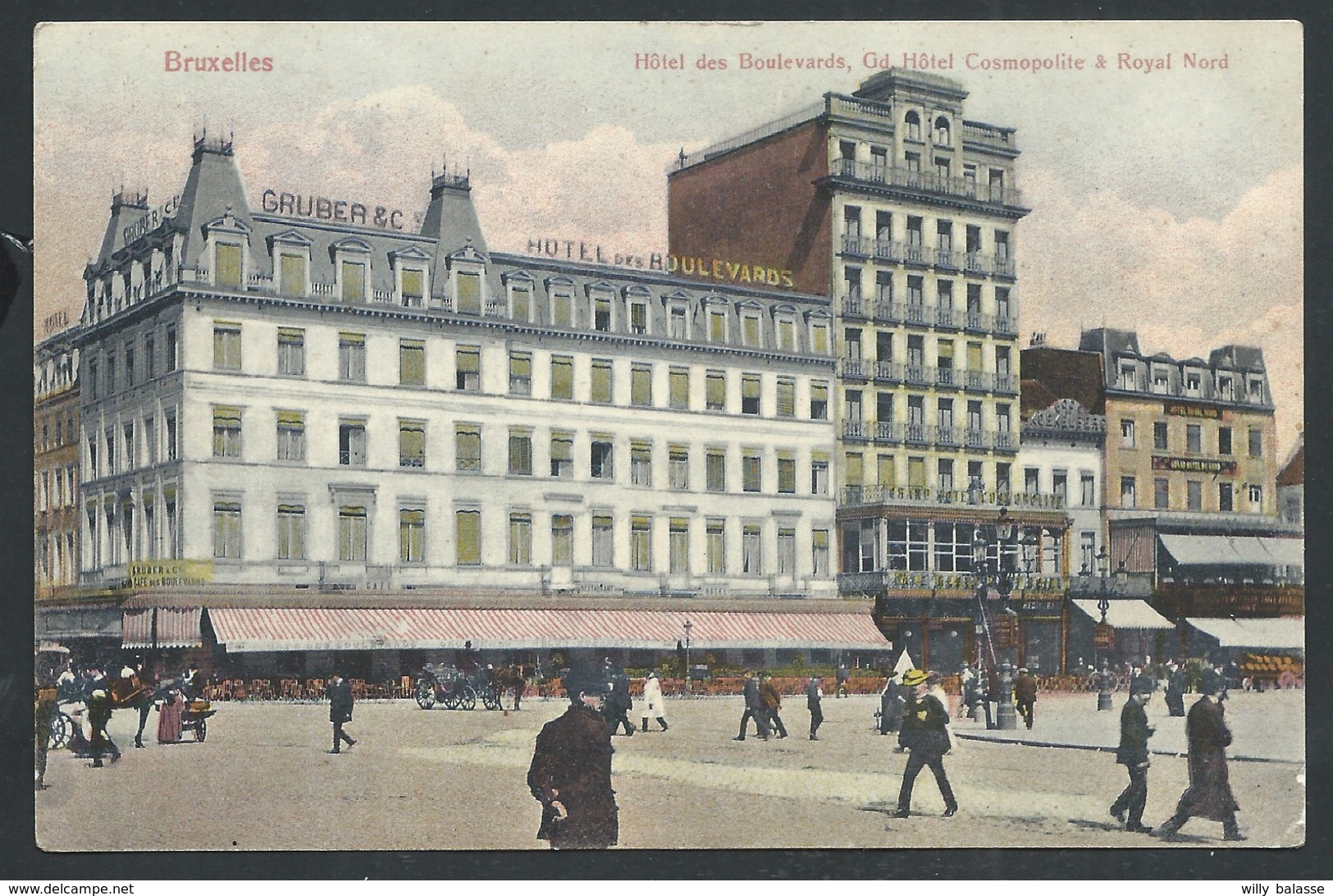 +++ CPA - BRUSSEL - BRUXELLES - Hôtels Des Boulevards , Cosmopolite Et Royal Nord  // - Cafés, Hôtels, Restaurants