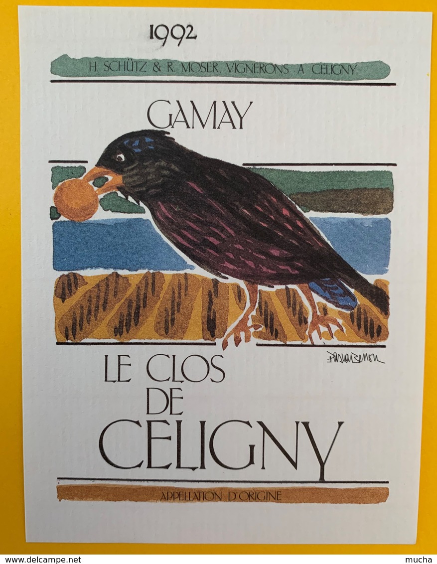 10645  - Gamay 1992 Le Clos De Céligny  Suisse - Autres & Non Classés