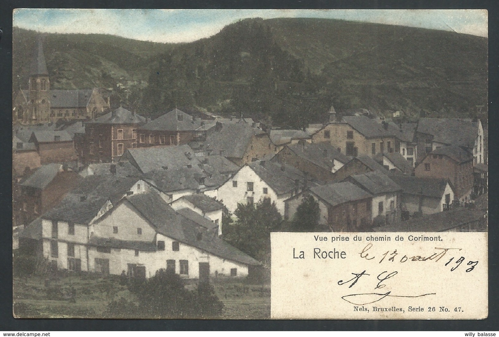 +++ CPA - LAROCHE - Vue Prise Du Chemin De Corimont - Nels  Série 26 N° 47 - Couleur 1903   // - La-Roche-en-Ardenne