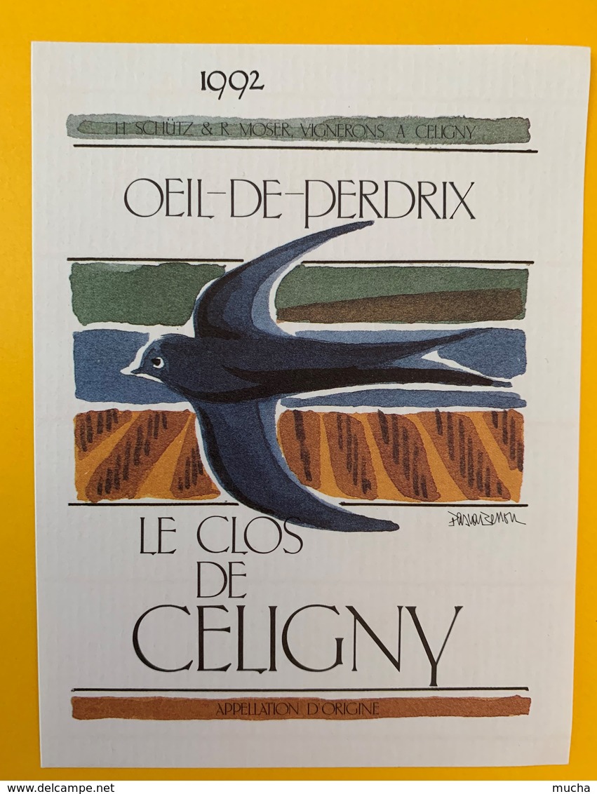 10648  - Oeil De Perdrix 1992 Le Clos De Céligny  Suisse - Autres & Non Classés