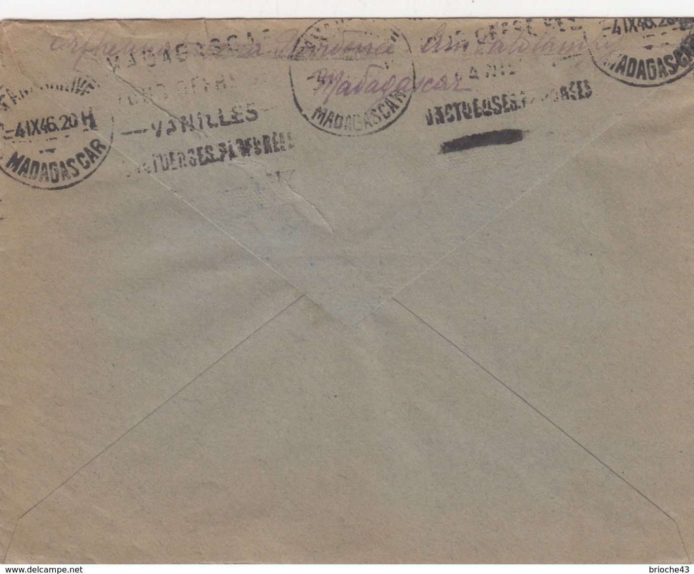 MADAGASCAR - LETTRE AMBATOLAMPY 4.9.1946 POUR LE GUÂ ISERE /1 - Lettres & Documents