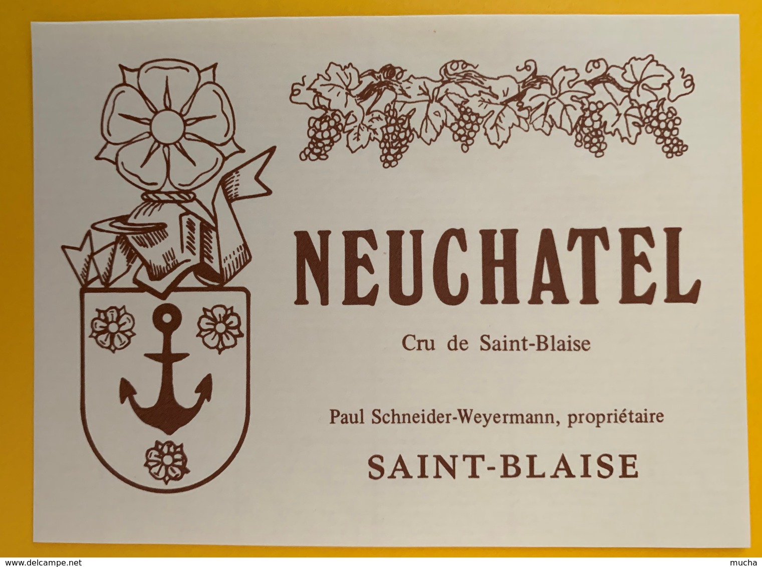 10656 - Neuchâtel Cru De Saint-Blaise Suisse - Autres & Non Classés