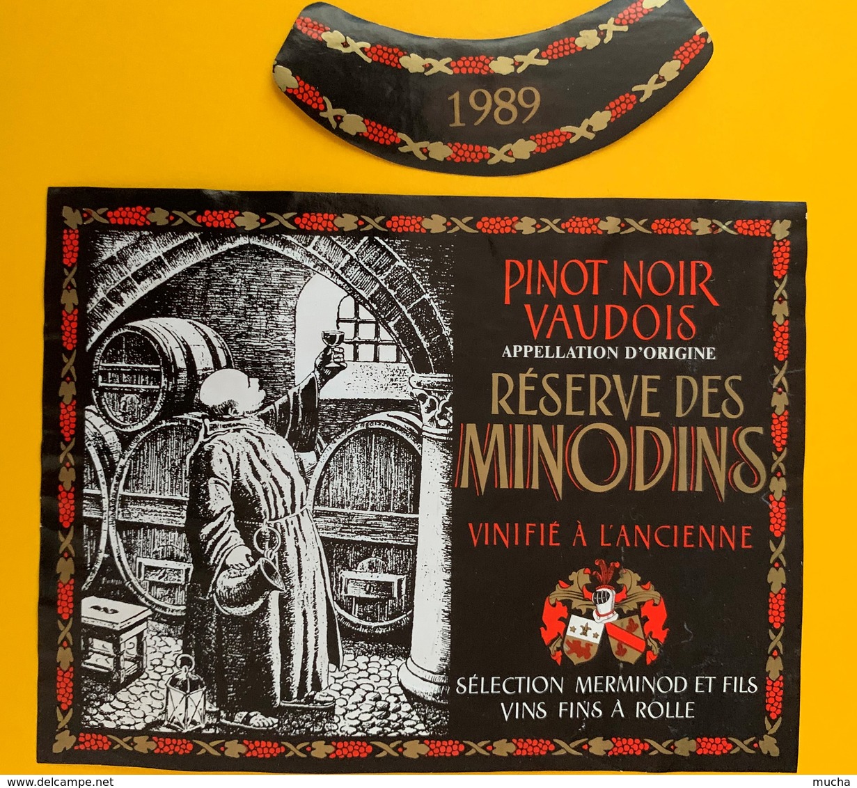 10658 - Pinot Noir Réserve Des Minodins 1989 Suisse - Autres & Non Classés