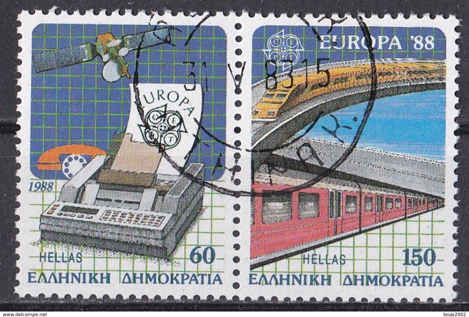 Ei_ Griechenland 1988 - Mi.Nr. 1685 - 1686 A - Gestempelt Used - Europa CEPT - Gebraucht