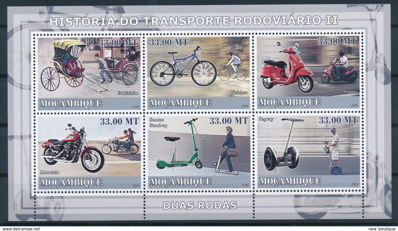 NB - [401333]TB//**/Mnh-Mozambique 2008 - Histoire Des Transports De La Route II, Scooter, Moto - Motorräder