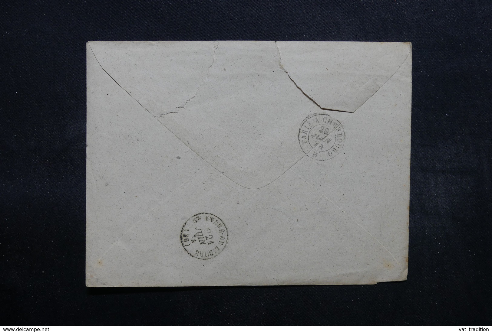 FRANCE - Enveloppe Commerciale De Paris Pour L 'Eure En 1874 , Affranchissement Cérès Avec Oblitération étoile - L 32564 - 1849-1876: Klassik