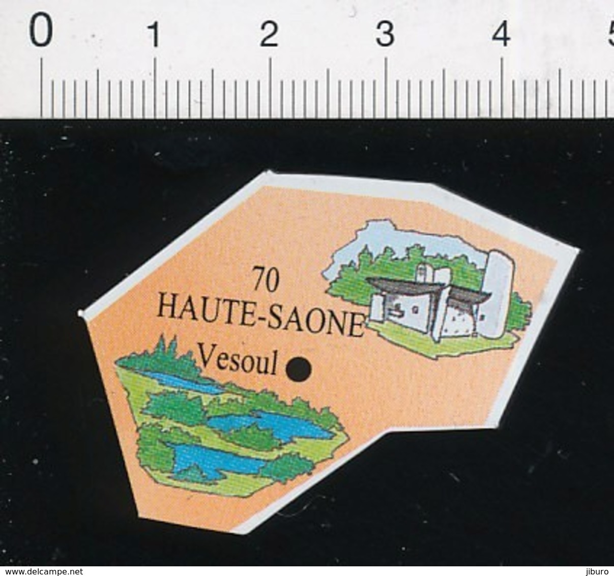 Magnet Le Gaulois Carte Géographique Département Haute-Saône Chapelle Notre-Dame-du-Haut (Le Corbusier) 01-mag3 - Magnets