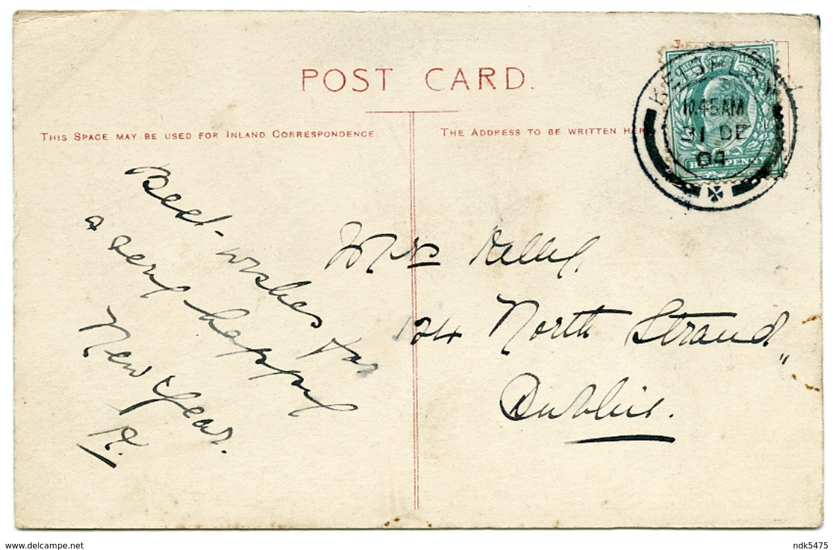 BRADFORD EXHIBITION 1904 : THE MASHAM CHALET RESTAURANT / POSTMARK - KEIGHLEY / ADDRESS - DUBLIN, NORTH STRAND - Bradford