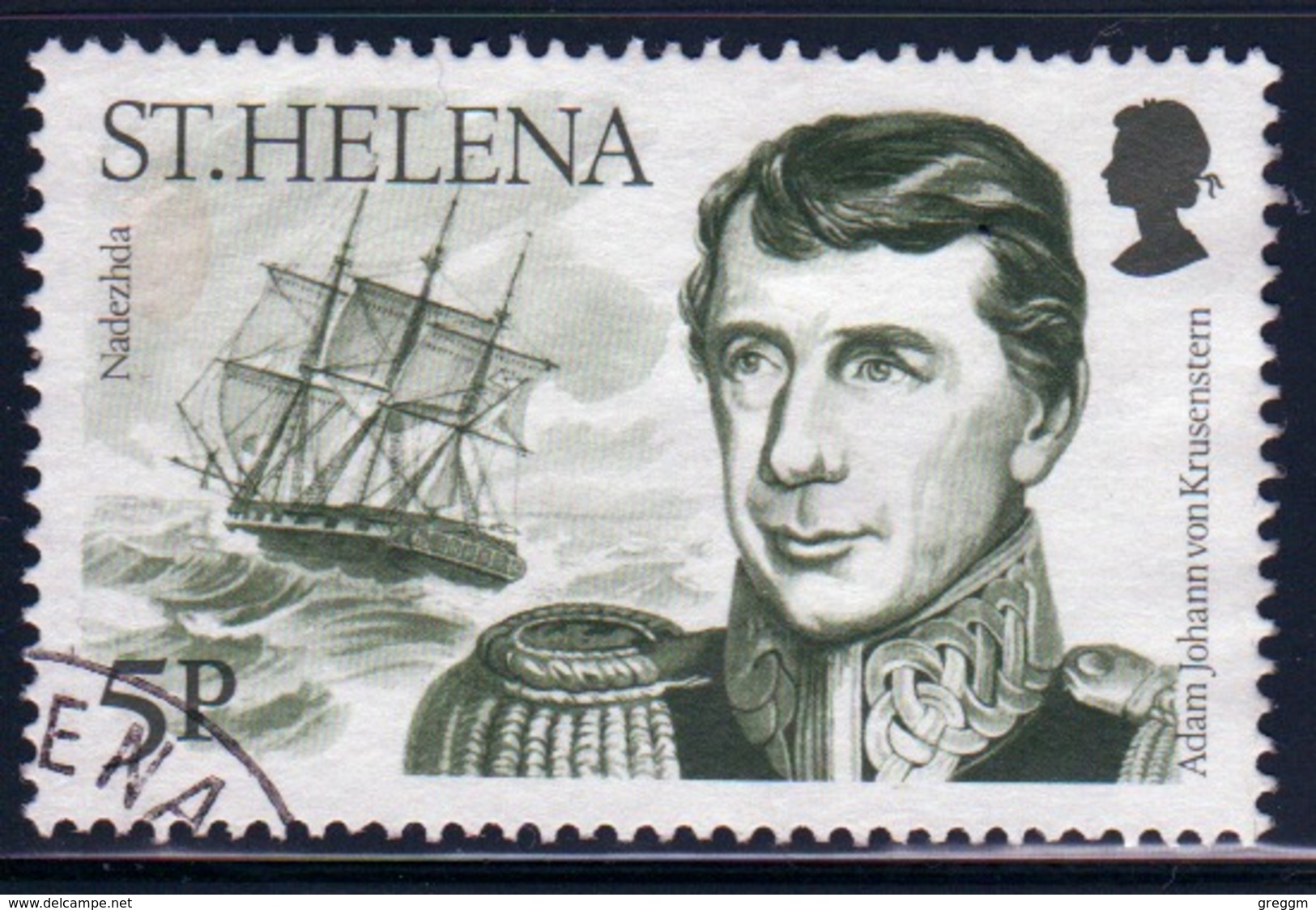 St Helena 1986 Single 5p Stamp From The Explorers Set. - Saint Helena Island